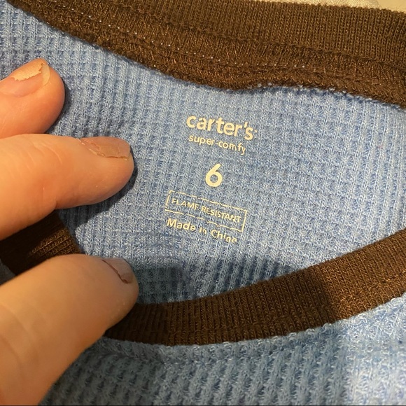 Preowned Carters Big Brother Football Waffle long sleeve Shirt size 6 - Picture 5 of 5